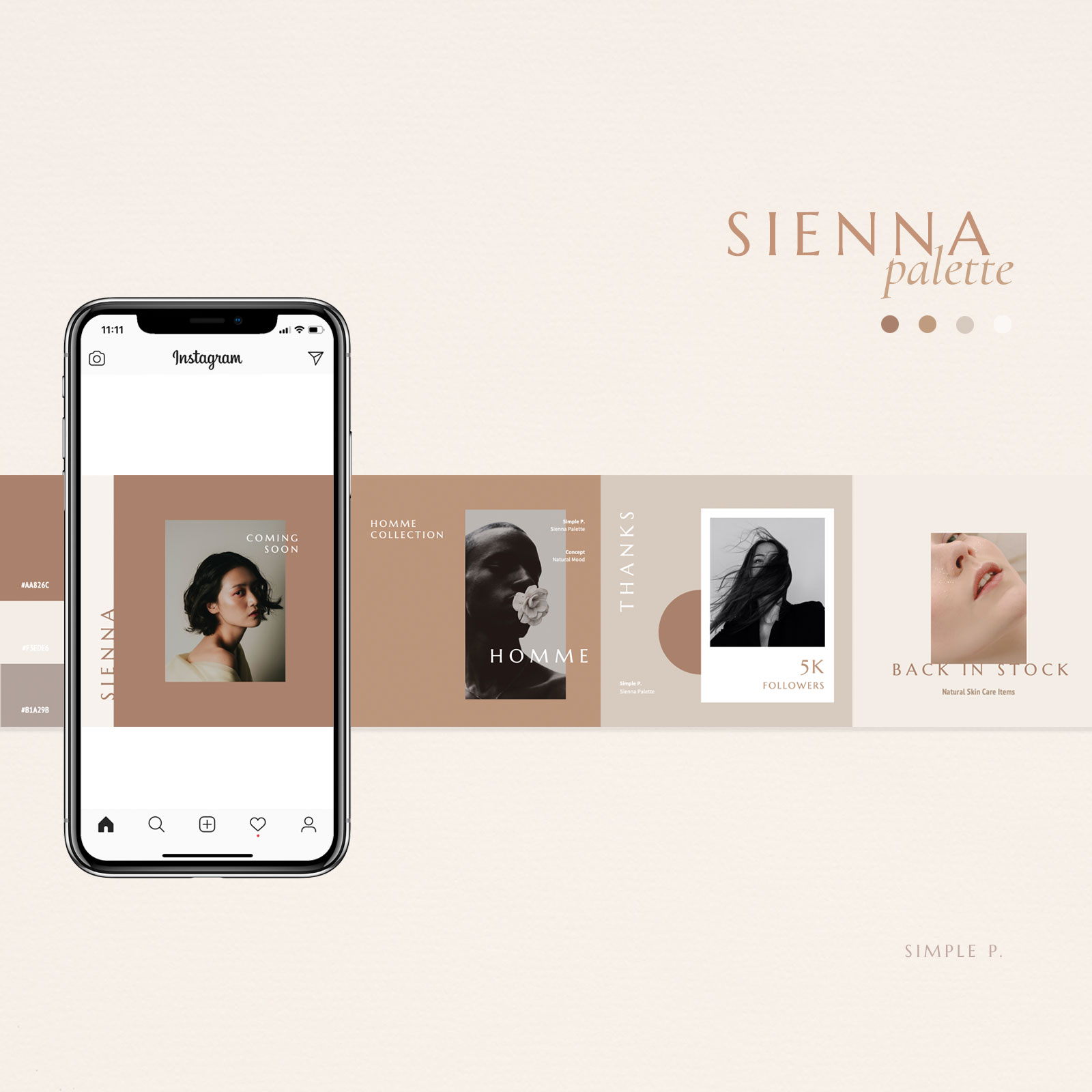 Sienna Palette Social Media Pack