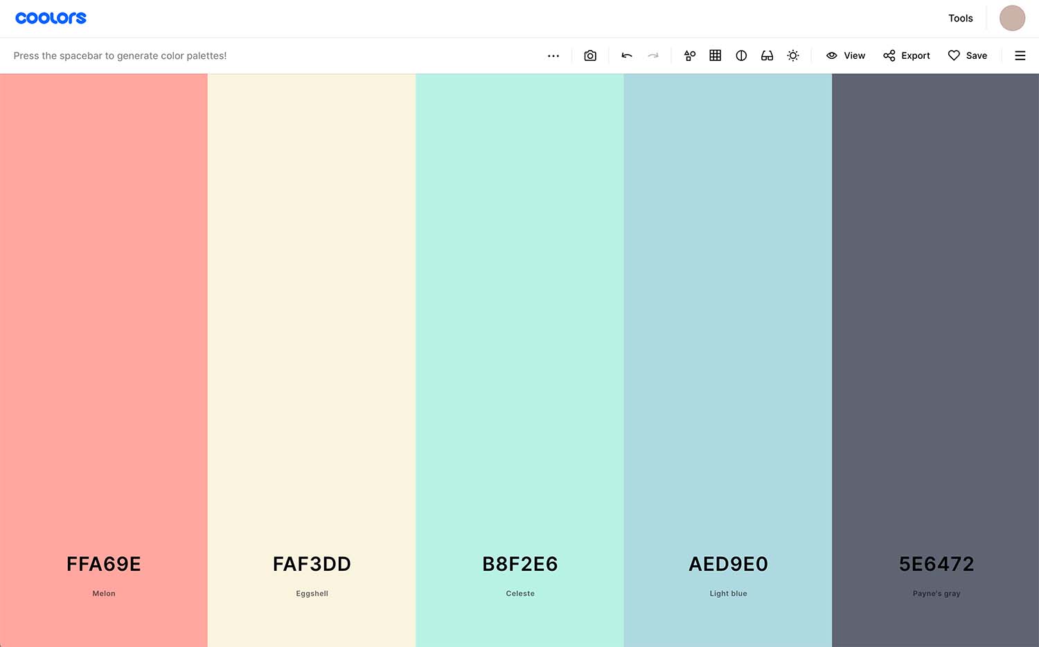 Color Palette Coolors