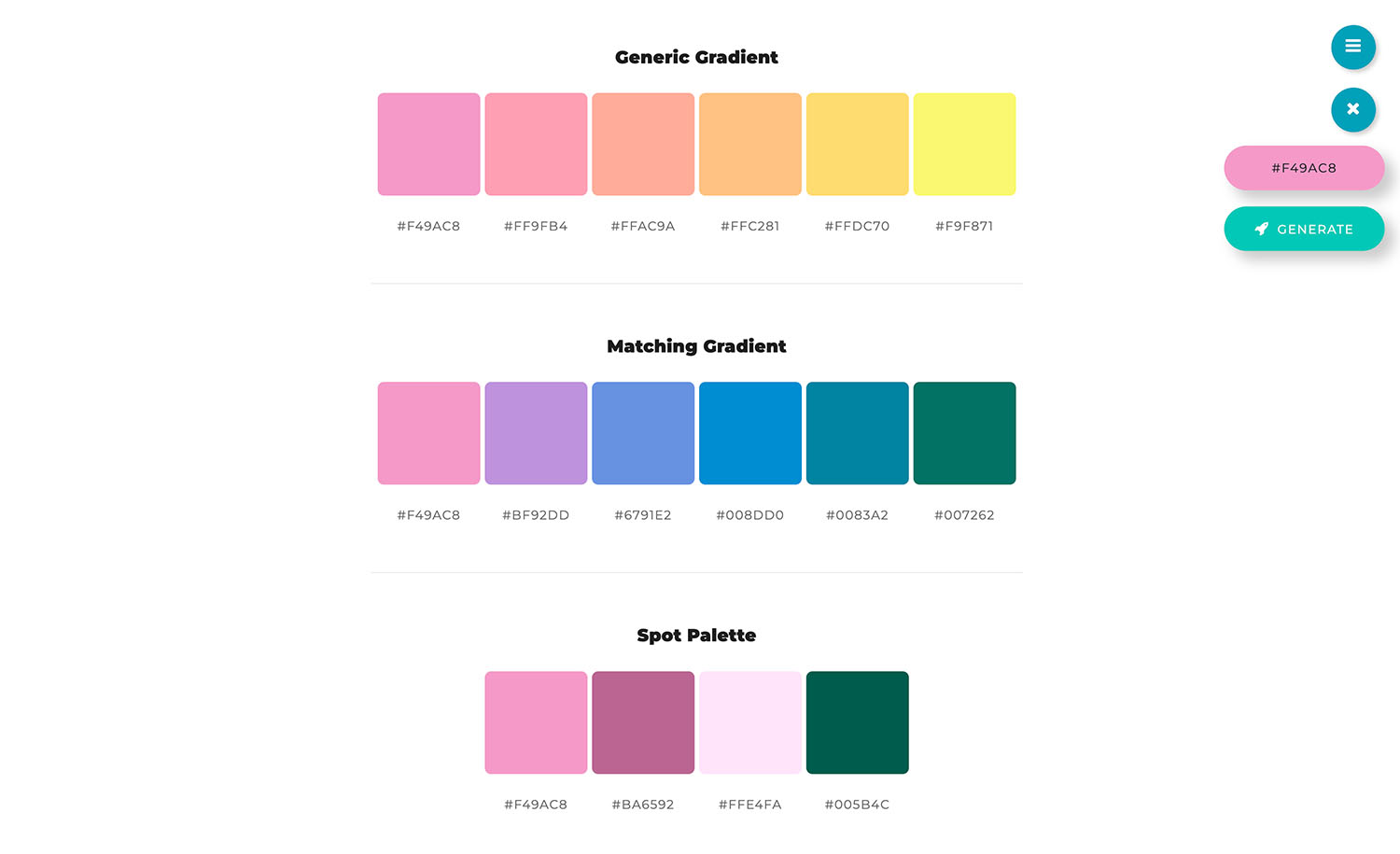 Color Space Palette