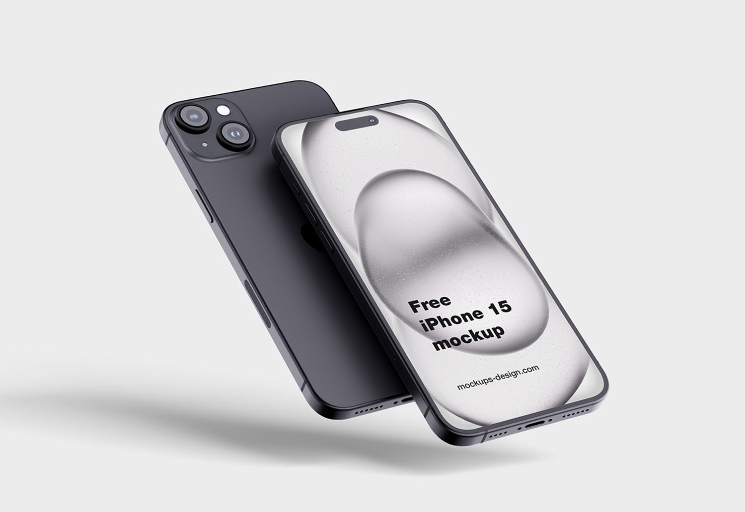 iPhone 15 Mockup with Back