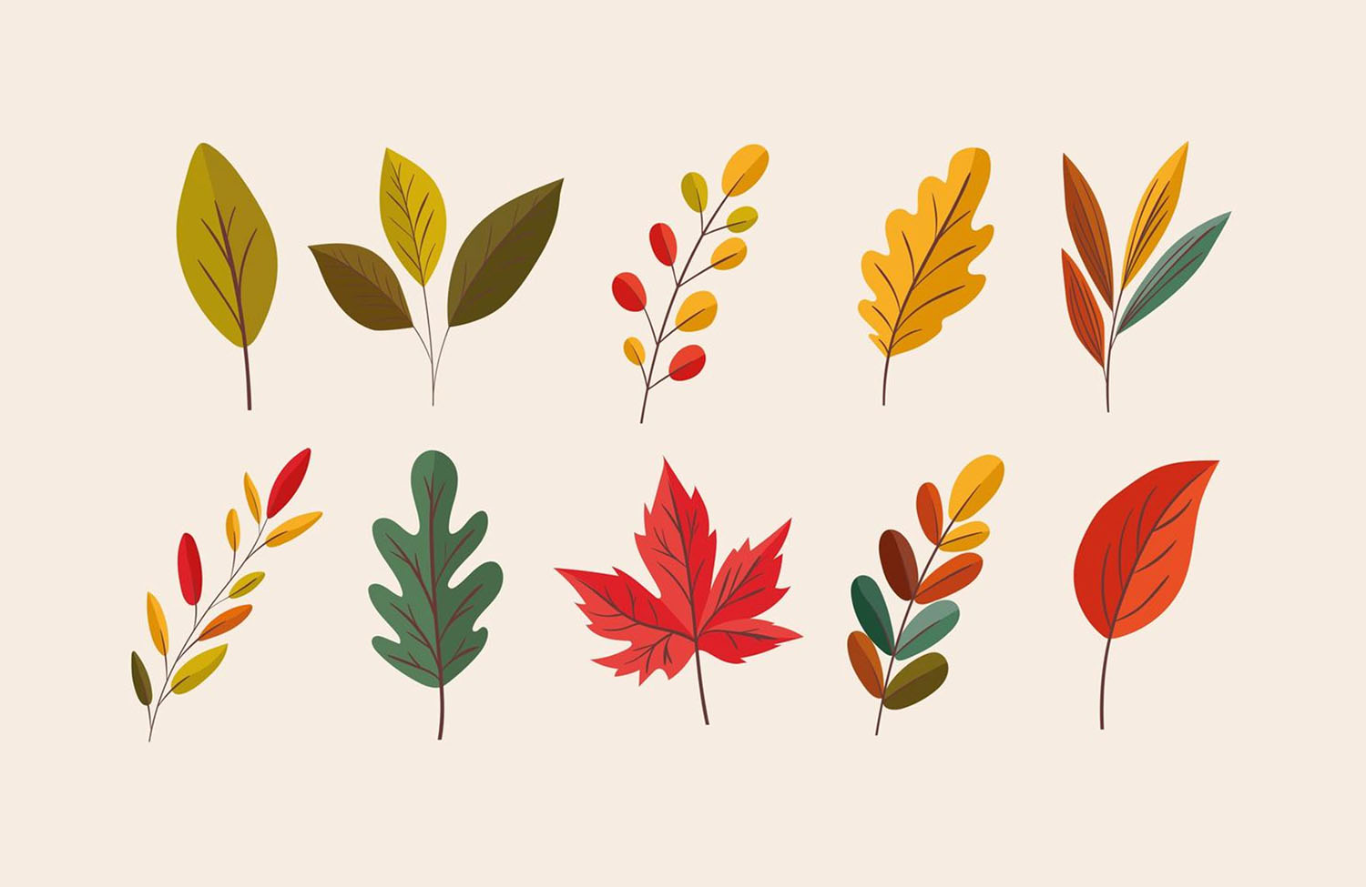 Autumn Leaves Set