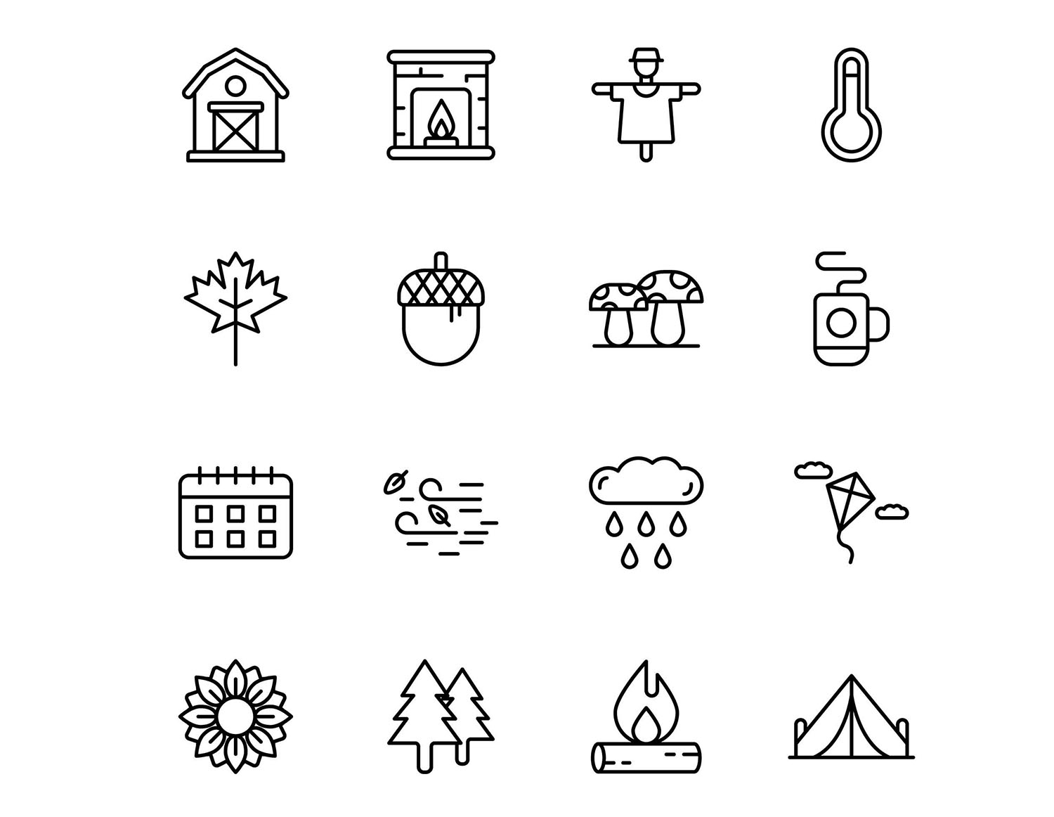 Autumn Line Icons