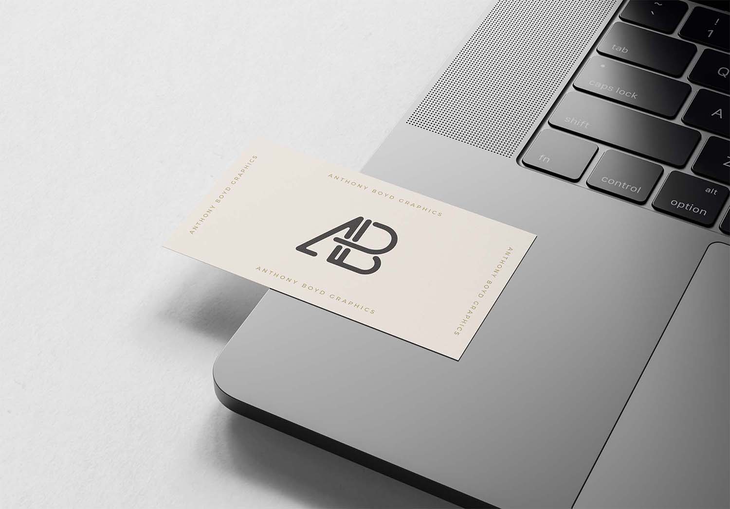 Business Card on MacBook