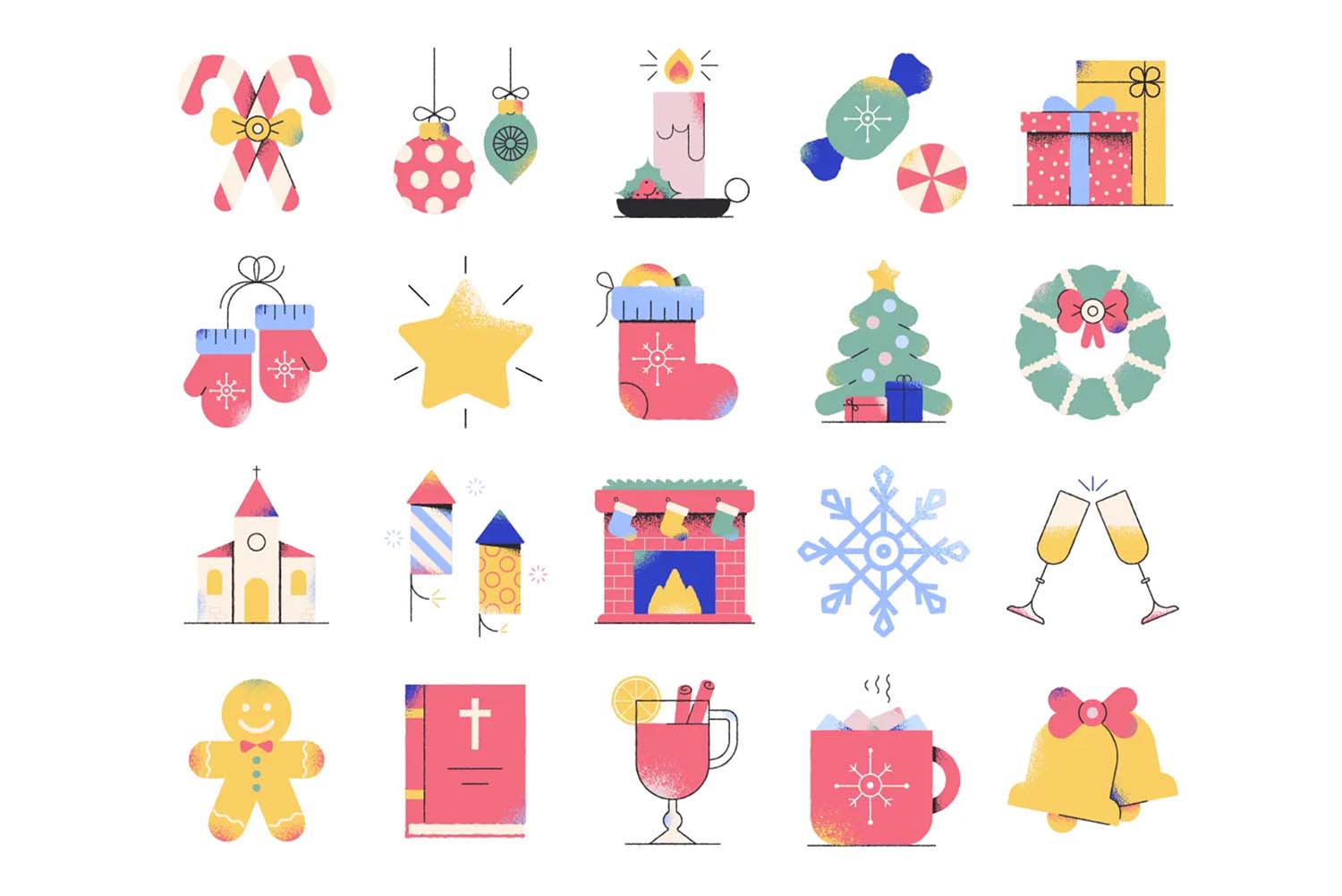 Christmas Icons Pink