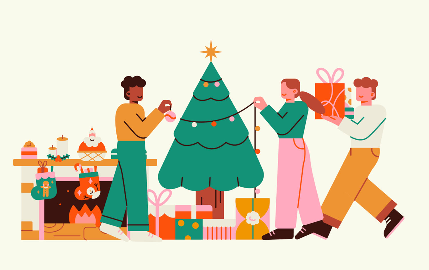 Christmas Thanksgiving Illustration