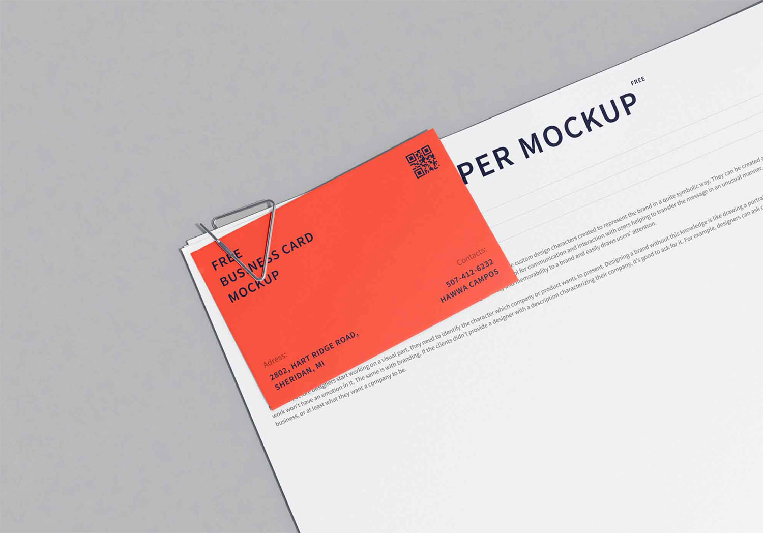 Clipped Business Card