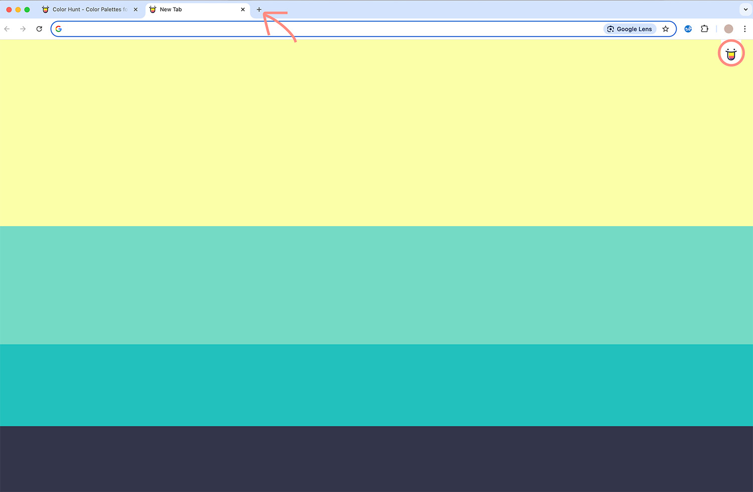 Color Hunt Chrome New Tab