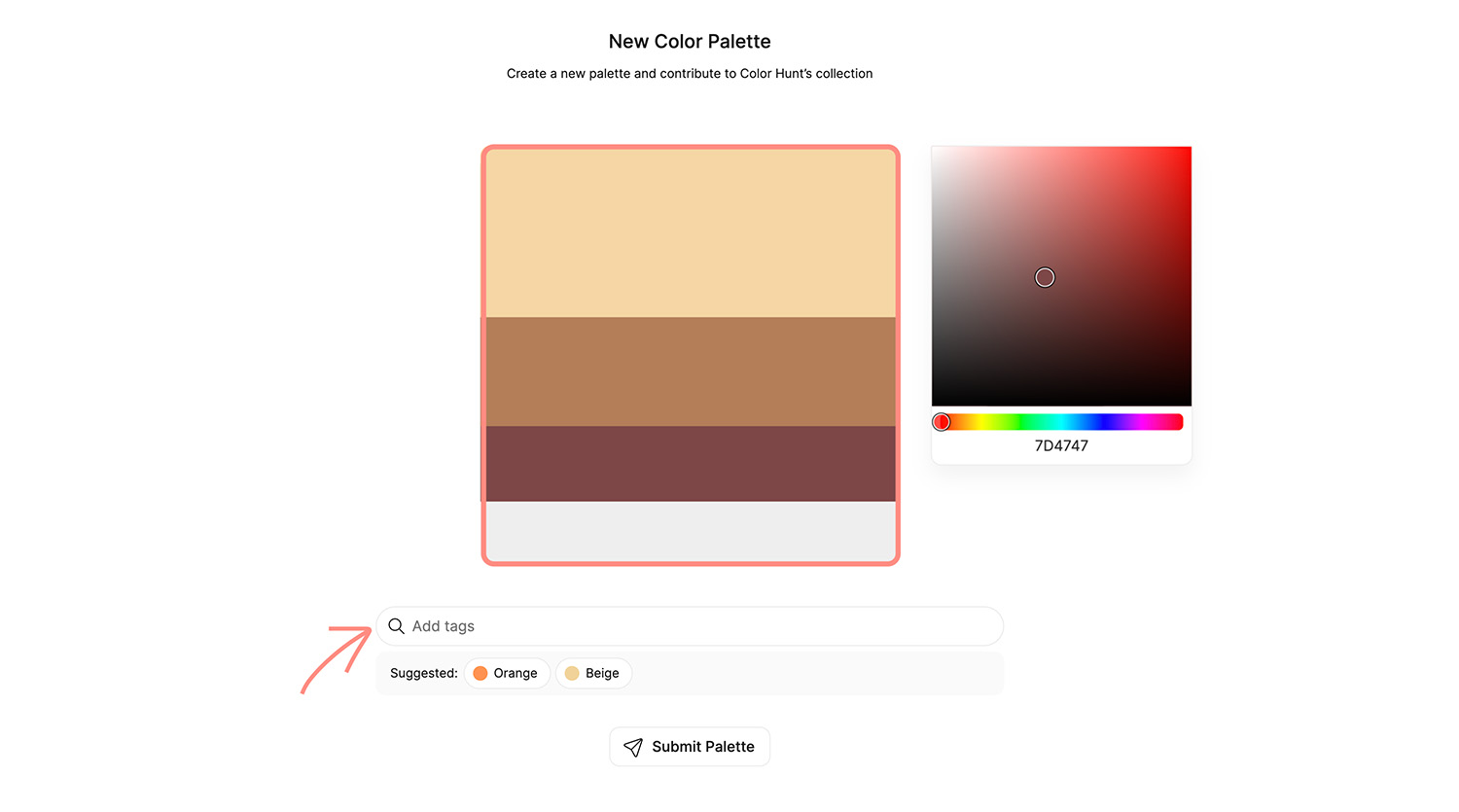 Color Hunt Create Palette