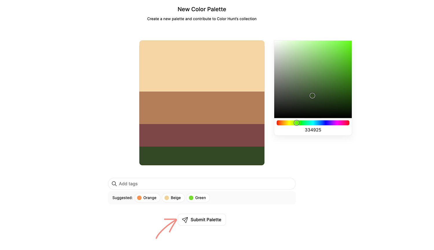 Color Hunt Create Palette