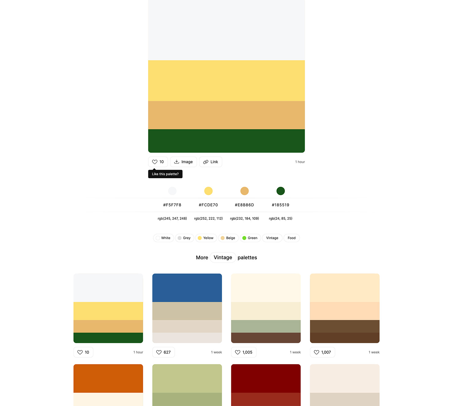 Color Hunt Palette More