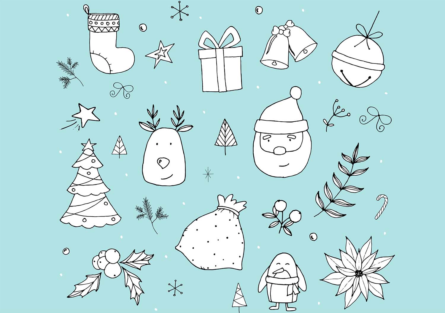 Hand Drawn Christmas Doodles