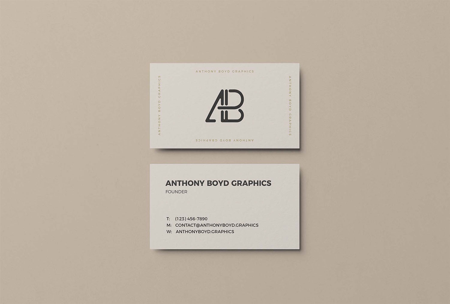 Plain Business Card Mockup