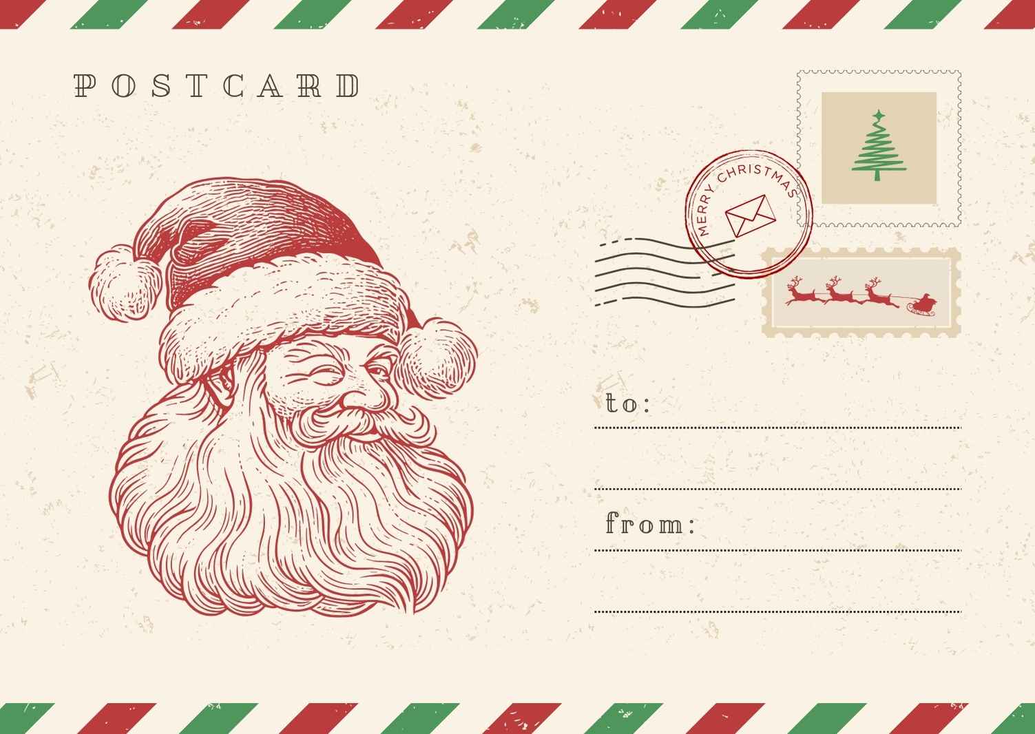 Vintage Santa Postcard