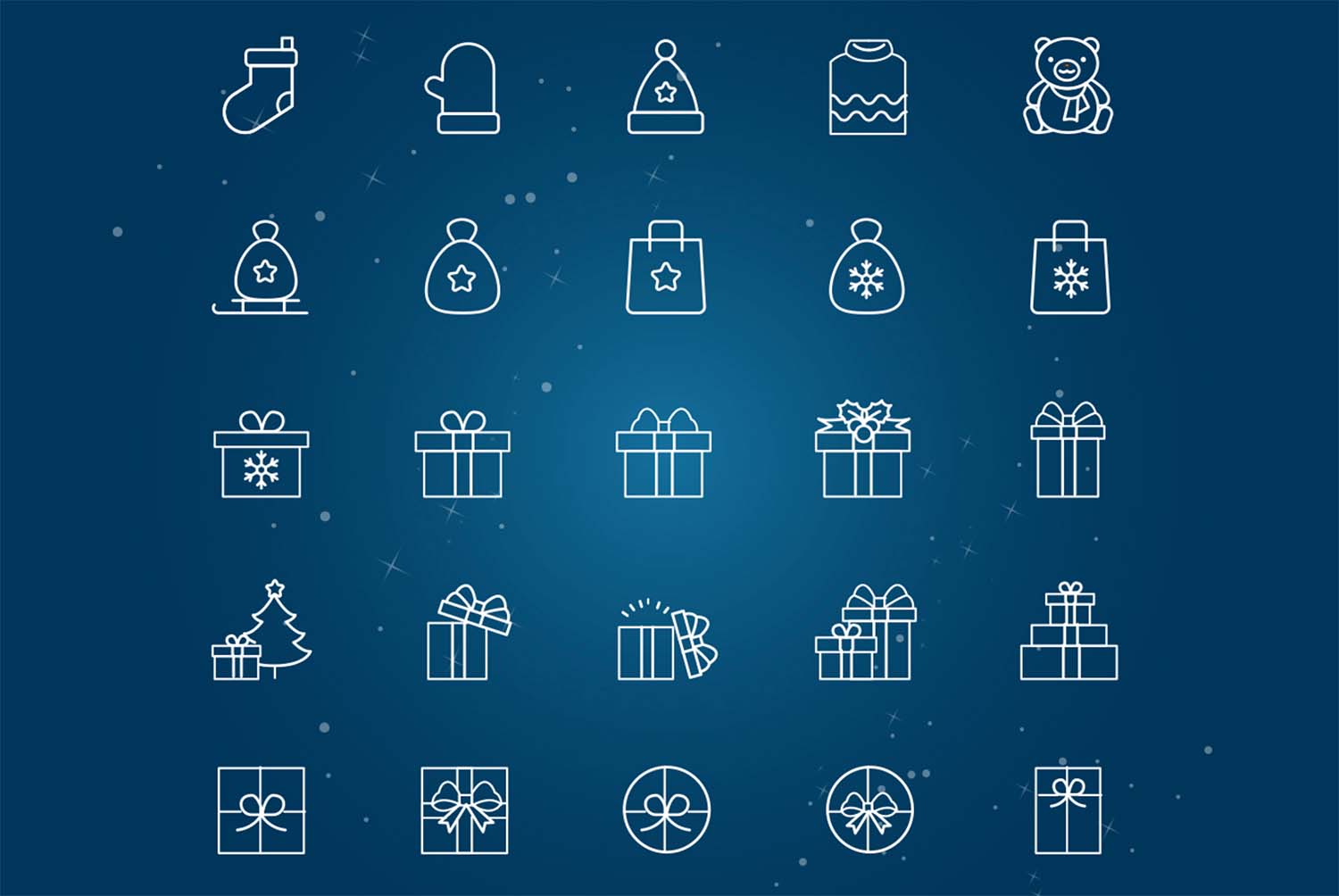 Winter and Gift Icons