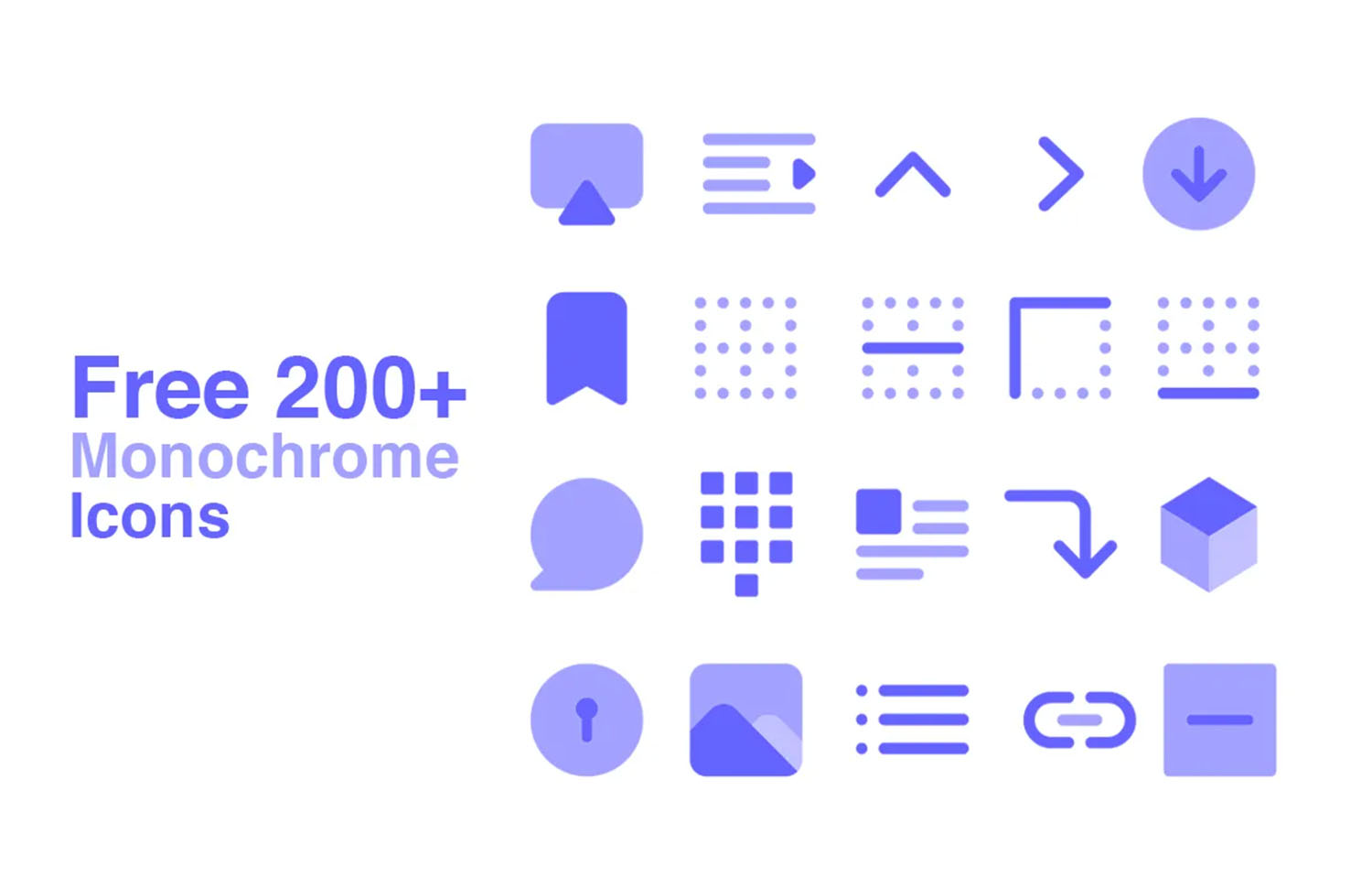 200 Monochrome Icons