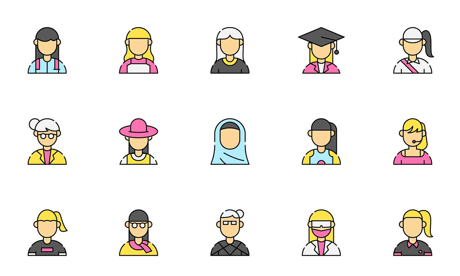 Female Occupation Icons