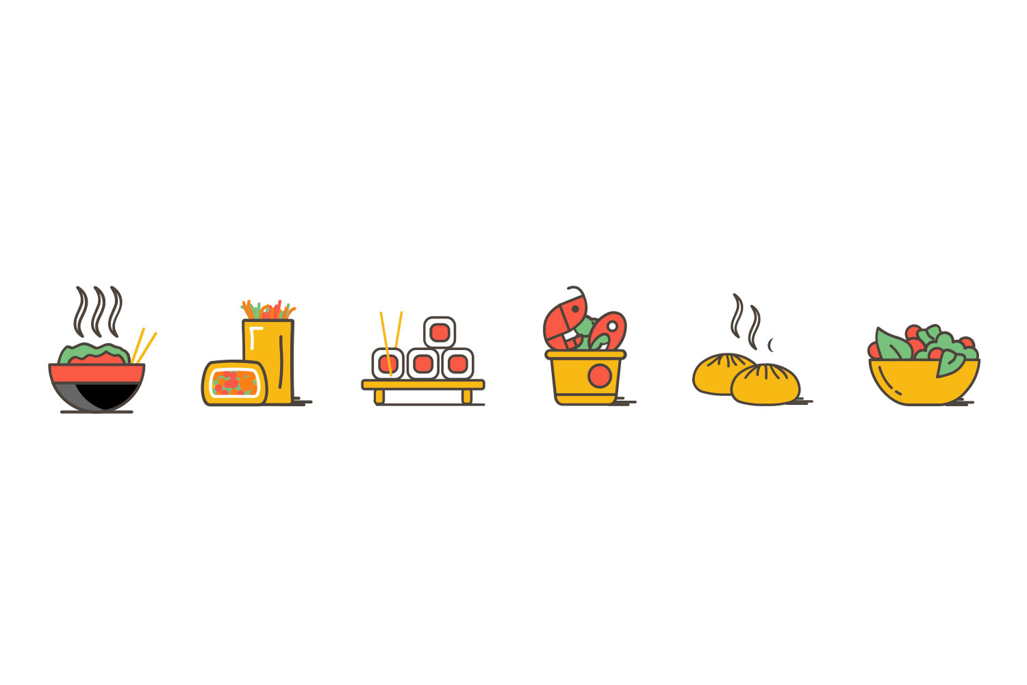 Asian Food Icons