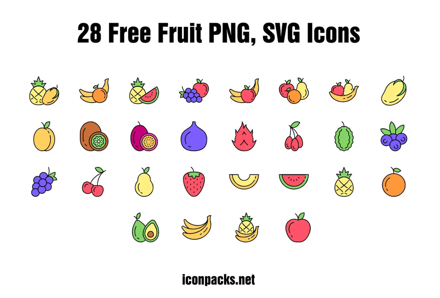 Fresh Fruit Icons