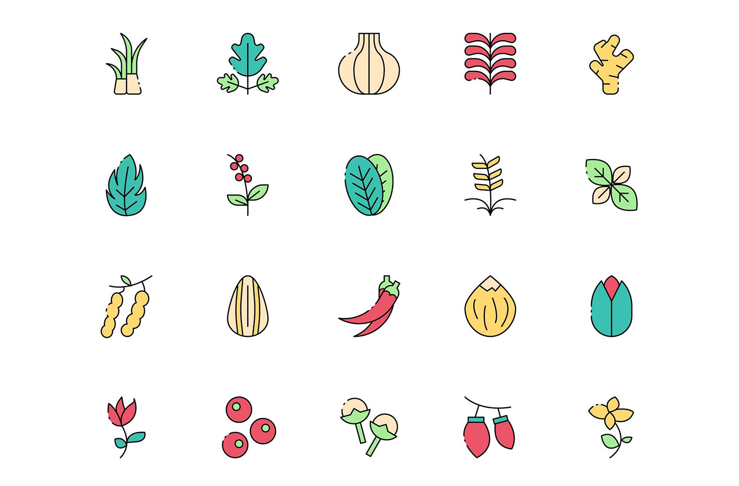 Herbs Spices Icons