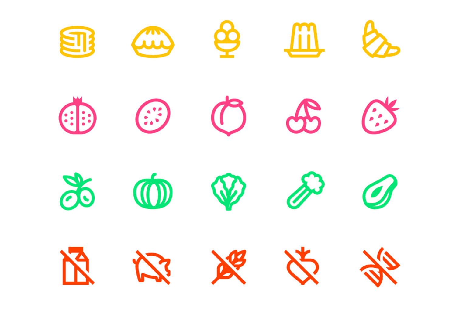 Simple Food Icons