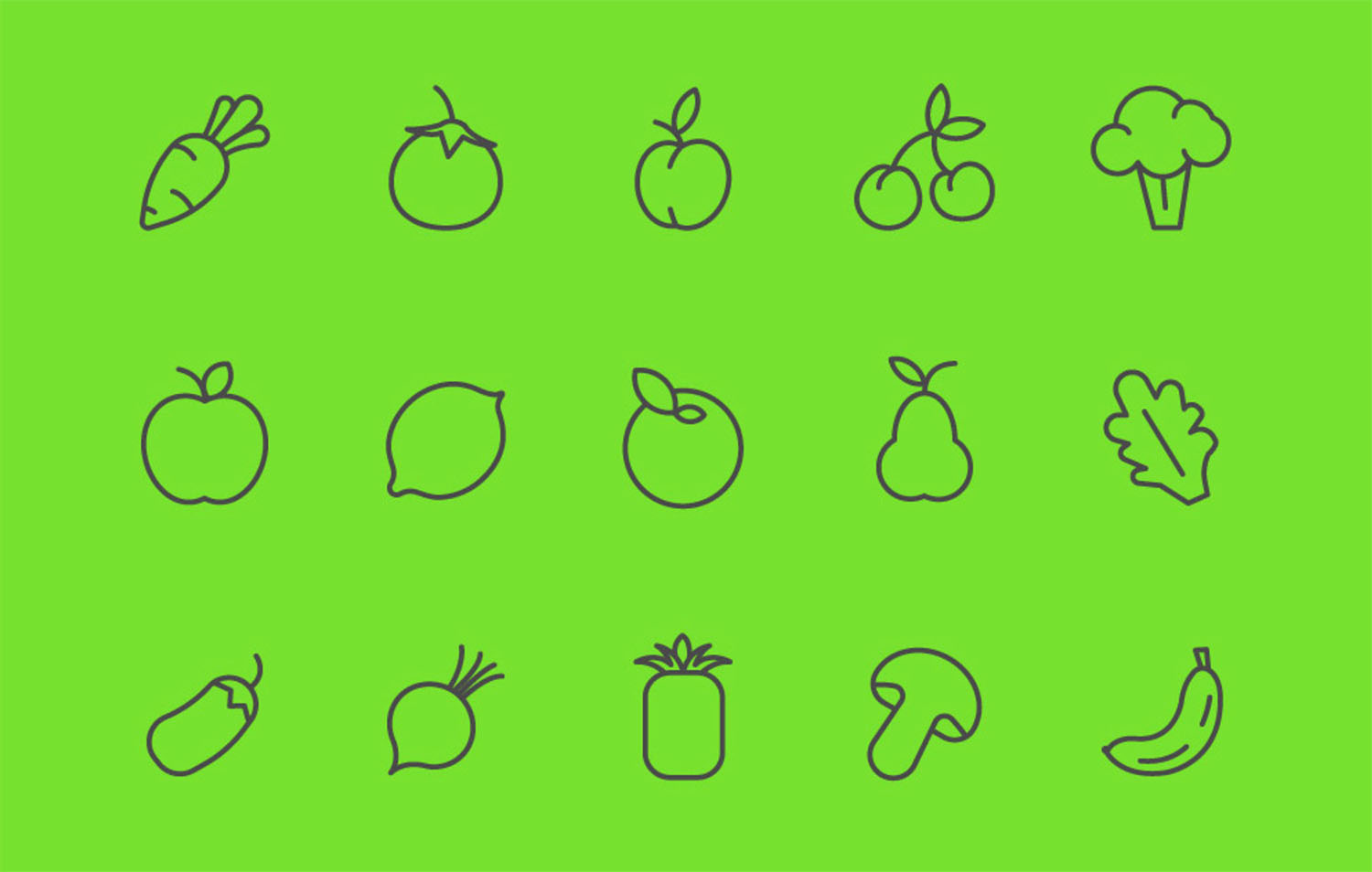 Vegetables Icons