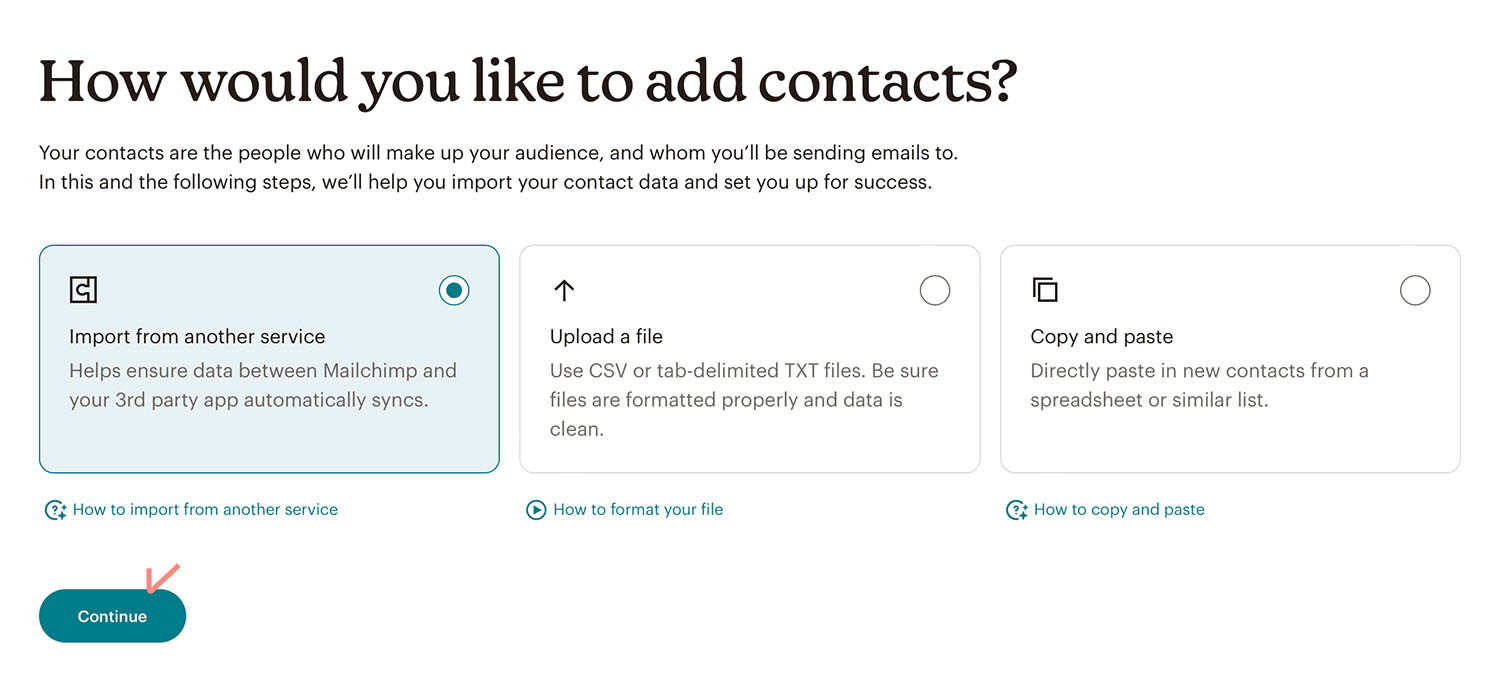 Mailchimp Add Contacts