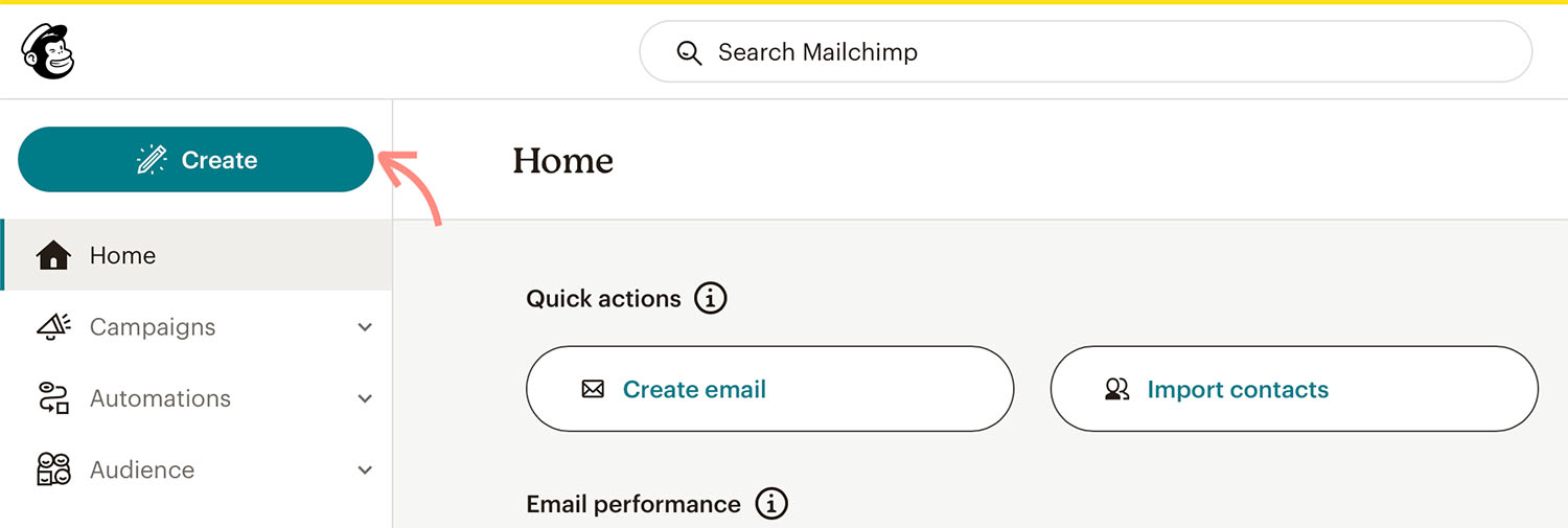 Mailchimp Create Email