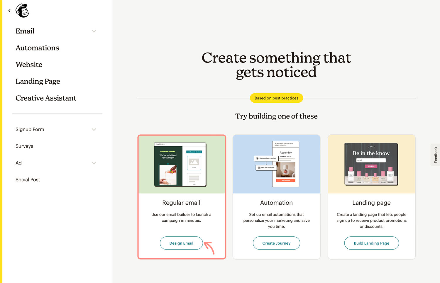 Mailchimp Create Email